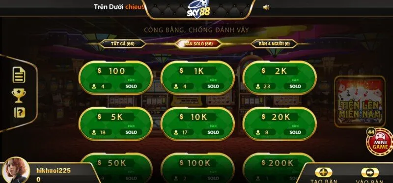 Hướng dẫn cách tải game Tiến lên miền nam Sky88 